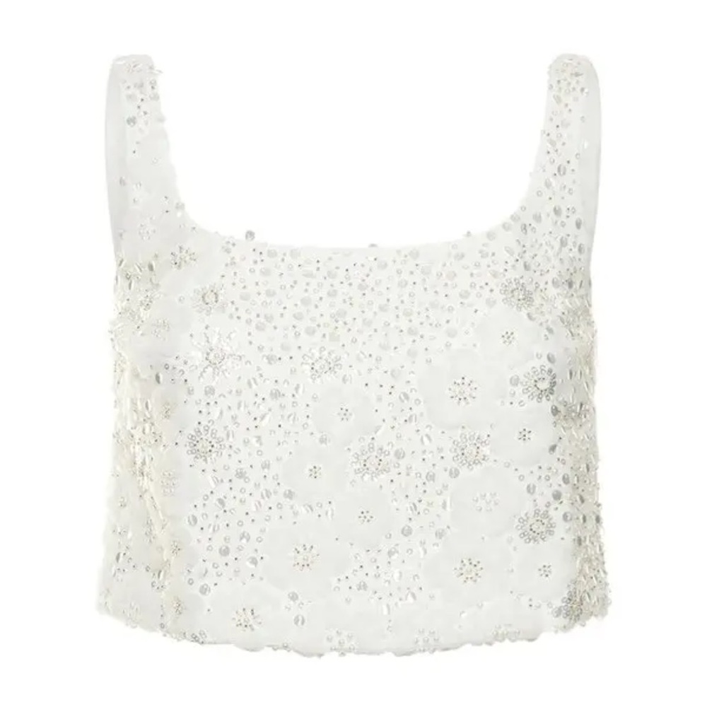 Self-Portrait Beaded Sequin Top